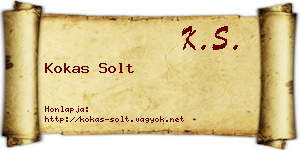 Kokas Solt névjegykártya